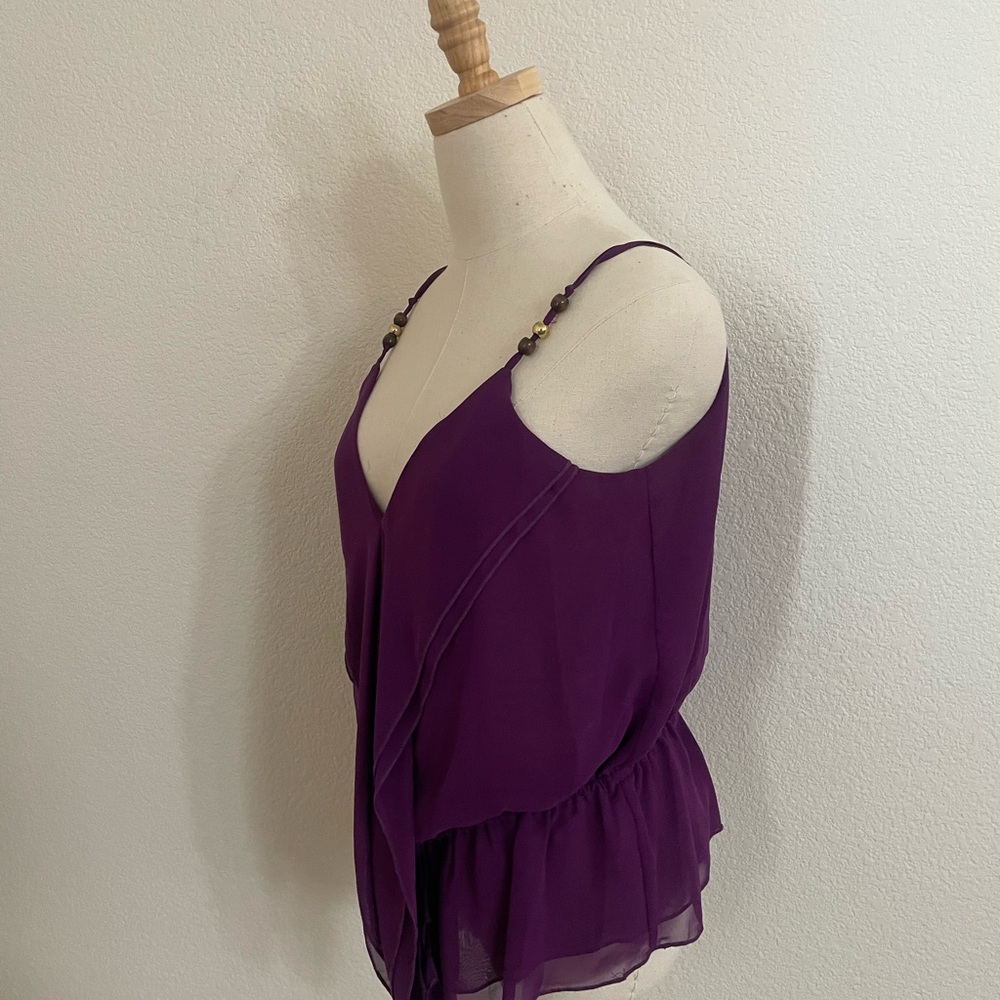 Ellen Tracy Rich Purple Blouse - Picture 6 of 6